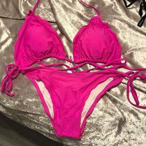 Hot pink bikini set